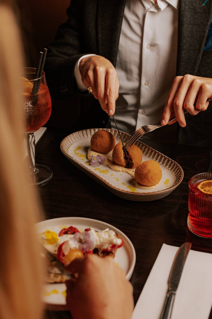 Sharing plates at Amore