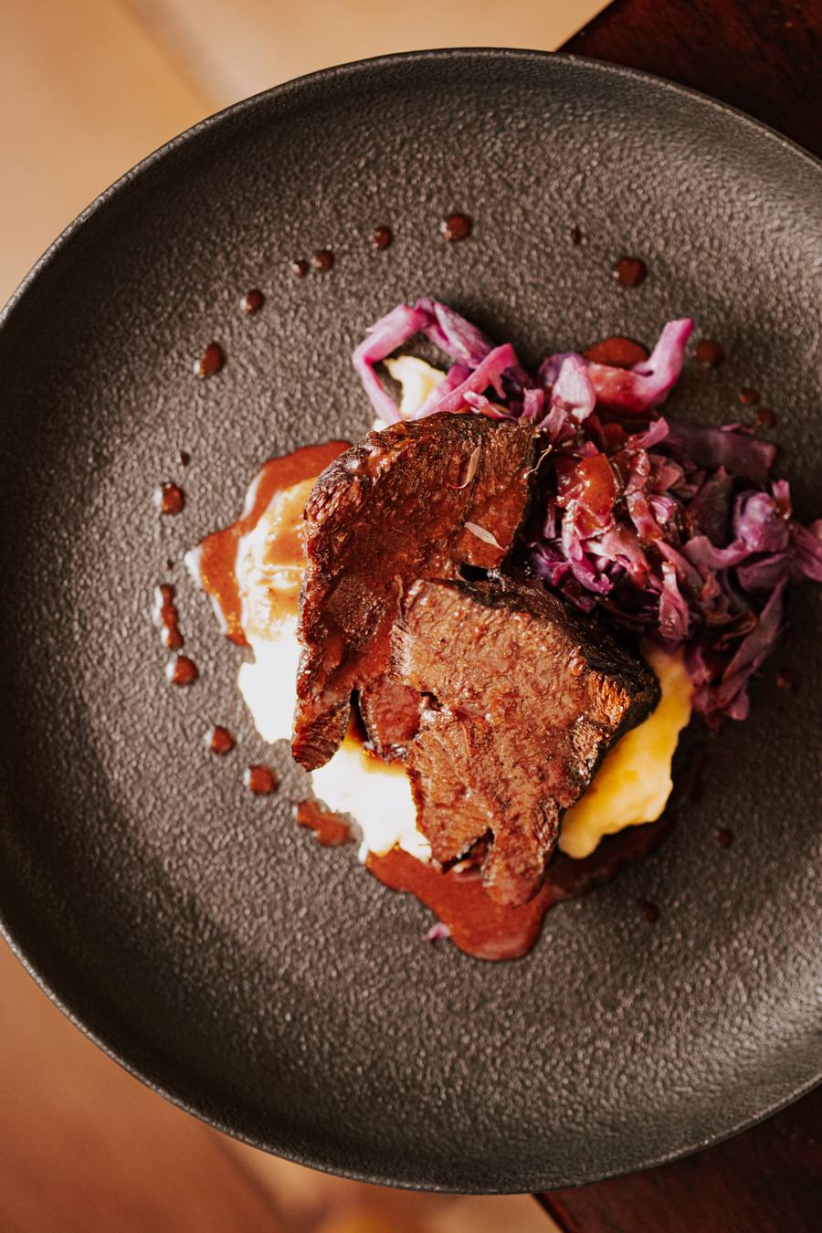 Plated beef