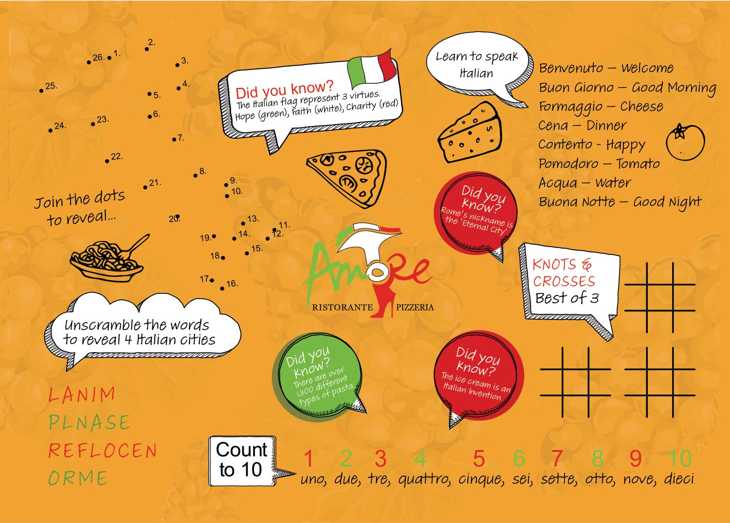 Amore Kids Menu menu page 2